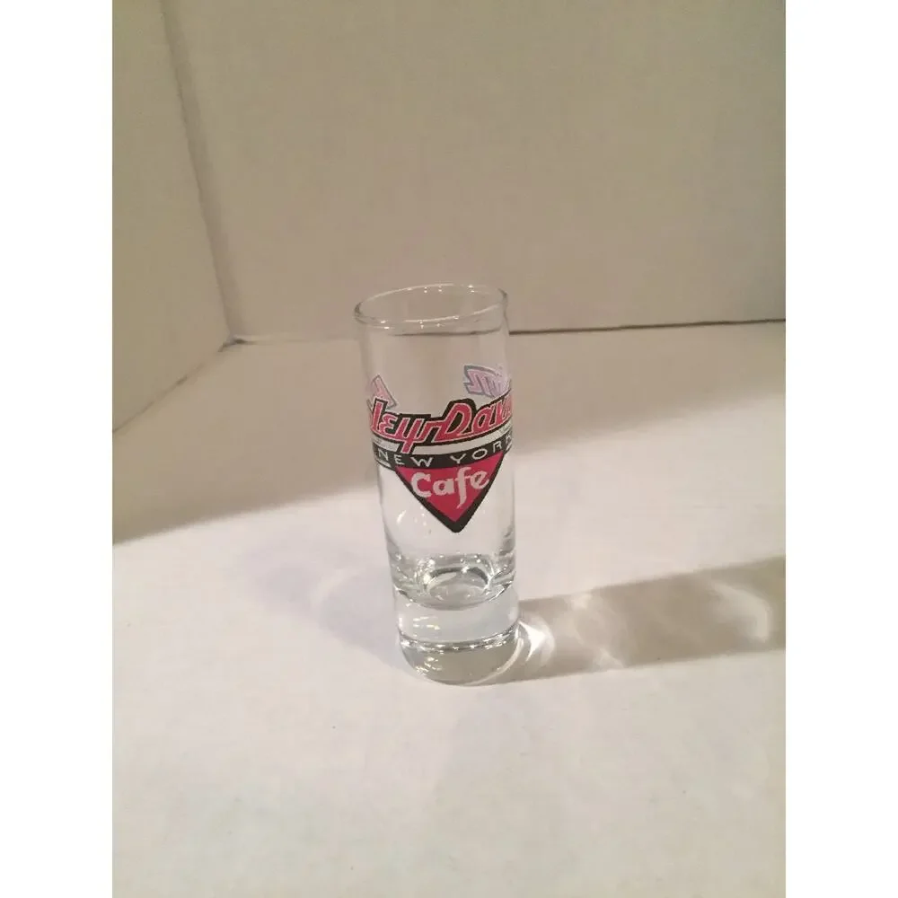 Harley Davidson New York Cafe double shot glass vintage collectible 4